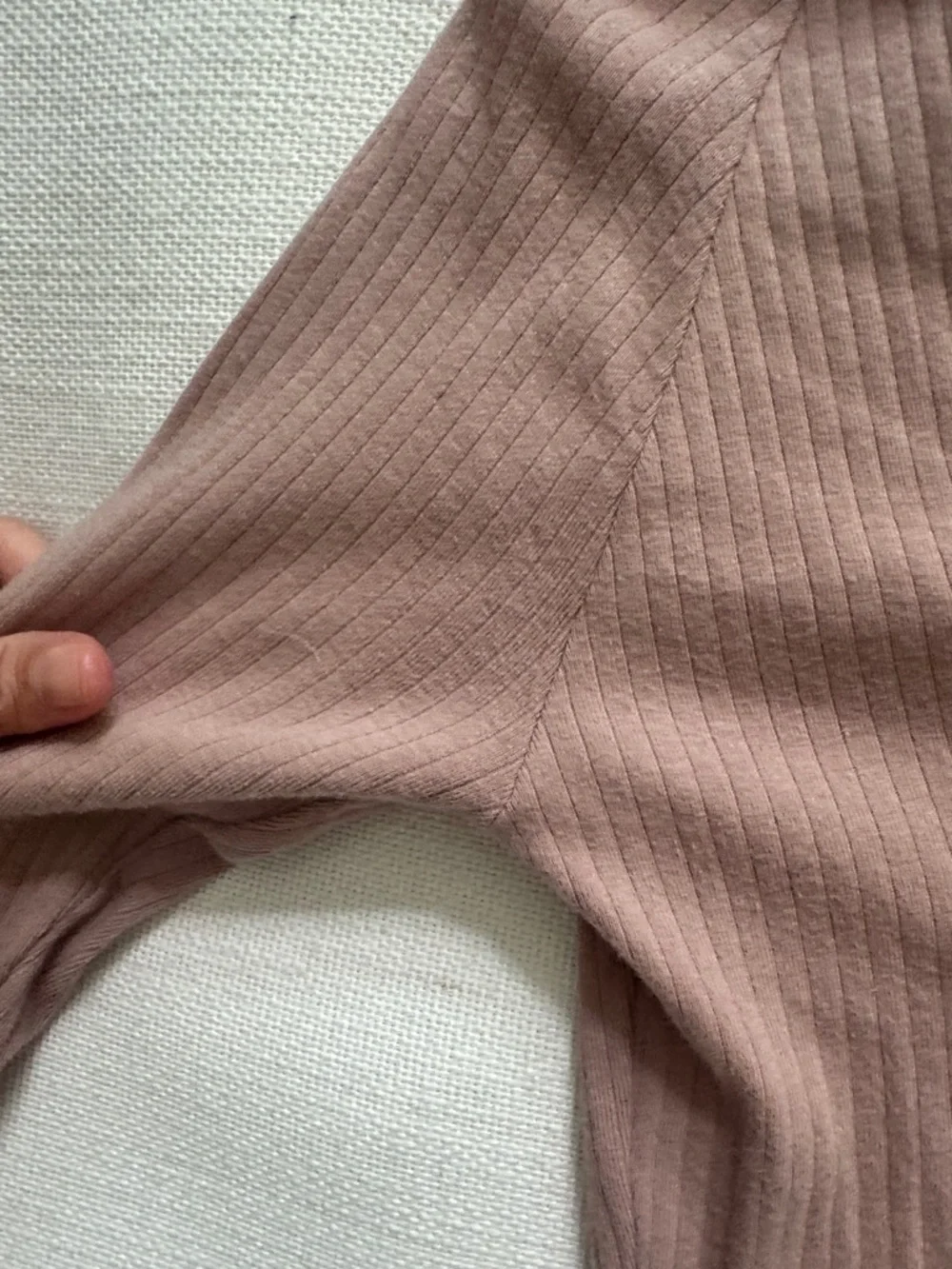 Free People Ribbed Scoop Henley Top - Mauve